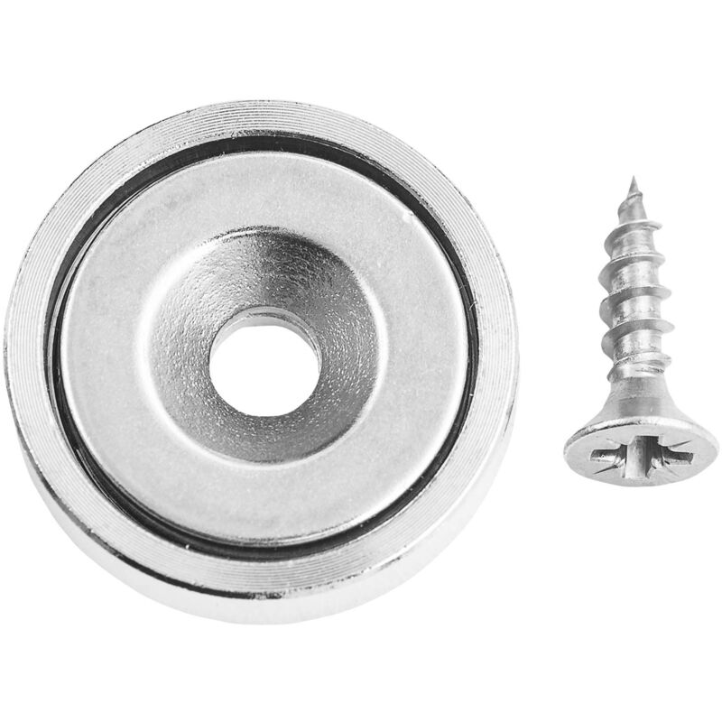 foto del prodotto connex dy7100012 dischetti magnetici al neodimio con foro rotondo, forza adesiva 10,5 kg, 2 x 0.6 x 0.45 cm
