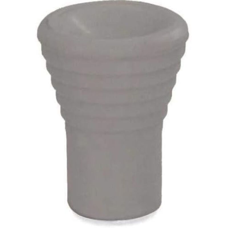 foto del prodotto connex pomolo in plastica rigato 15mmgrigio
