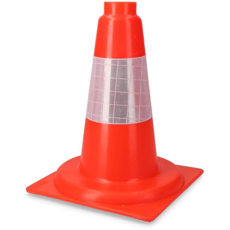 foto del prodotto cono arancione in polipropilene da 30 cm reflex