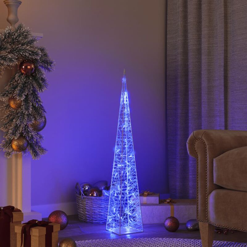 foto del prodotto cono di luce led decorativo acrilico blu 90 cm vidaxl