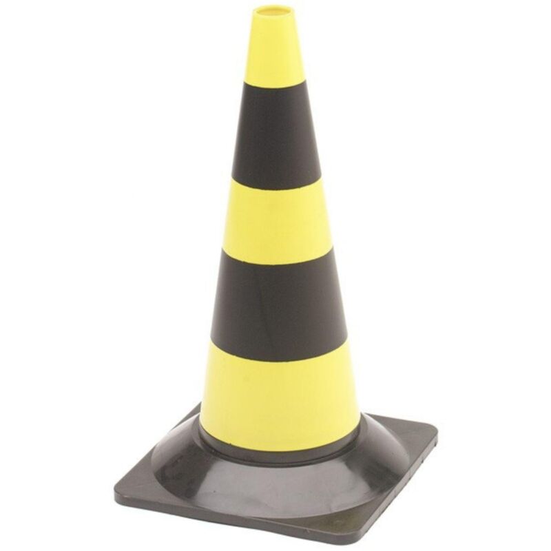 foto del prodotto cono giallo nero 50 cm