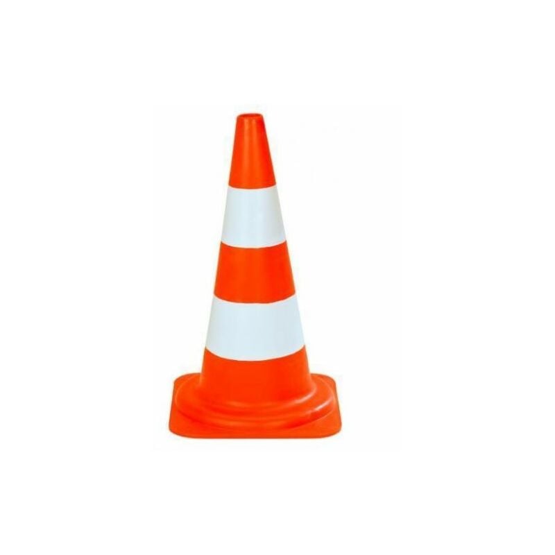 foto del prodotto cono spartitraffico segnaletico in polietilene cm 53 birillo stradale 33822 