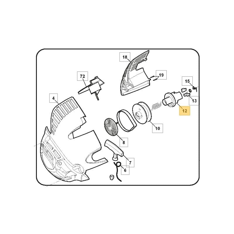 foto del prodotto cono starter soffiatore modelli abl27 abl27v originale stiga 118803061 0