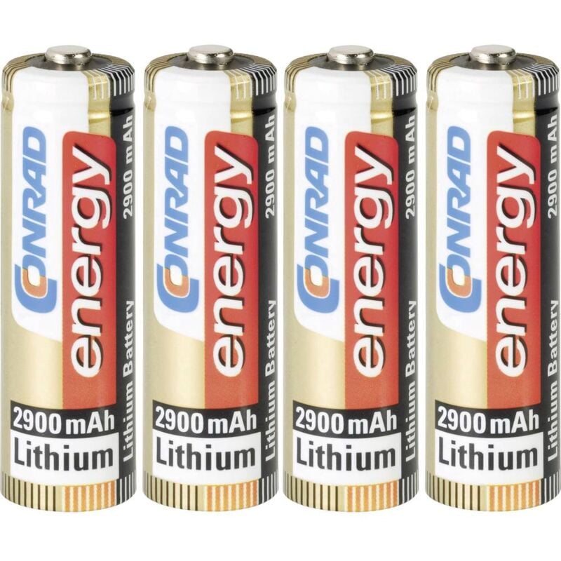 foto del prodotto conrad energy extreme power fr6 batteria stilo aa litio 2900 mah 1.5 v 4 pz.