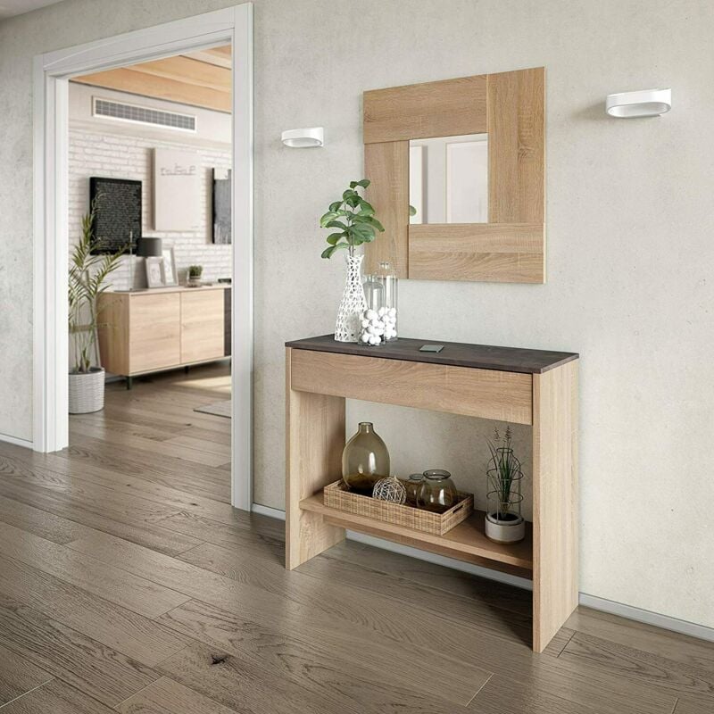 foto del prodotto console d entr e con specchio oxys l92 cm