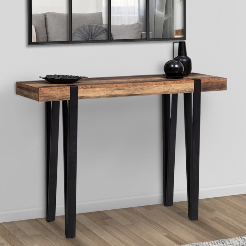 foto del prodotto console in legno austria con gamba a perno