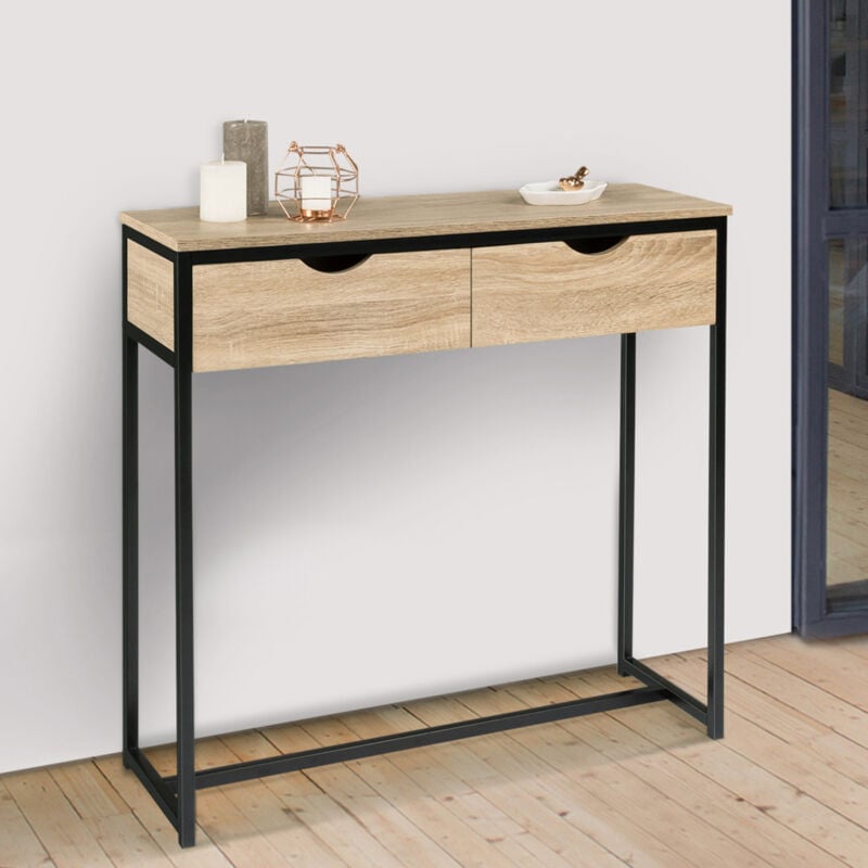 foto del prodotto consolle a 2 cassetti dal design industriale detroit