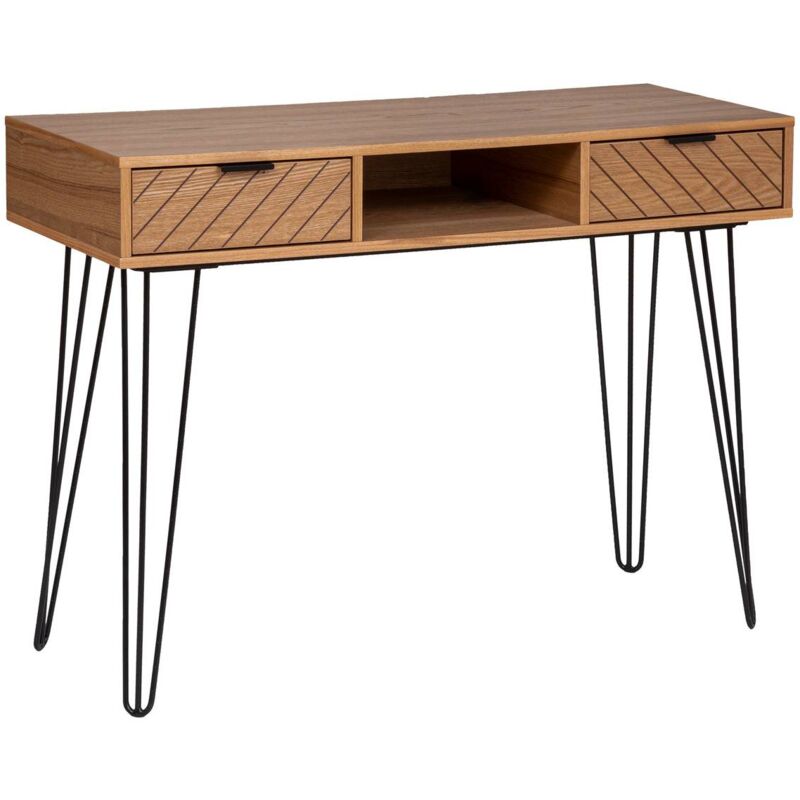 foto del prodotto consolle a 2 cassetti in legno e metallo naomi l110cm atmosphera cr ateur d int rieur