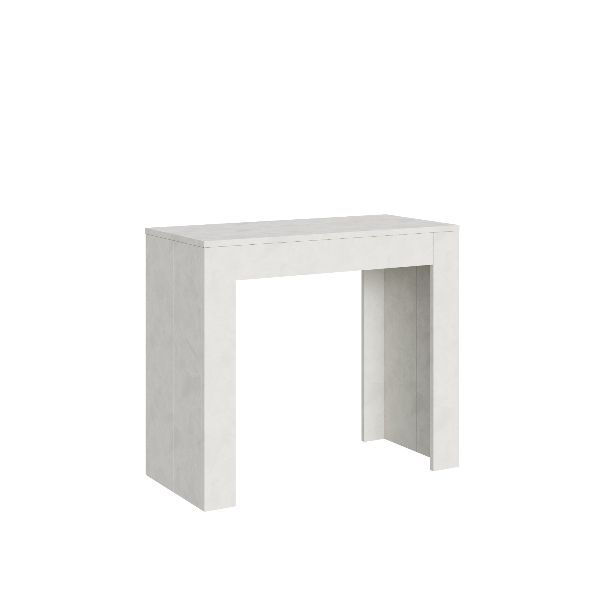foto del prodotto consolle allungabile 90 198x42x76.8 cm in nobilitato bianco
