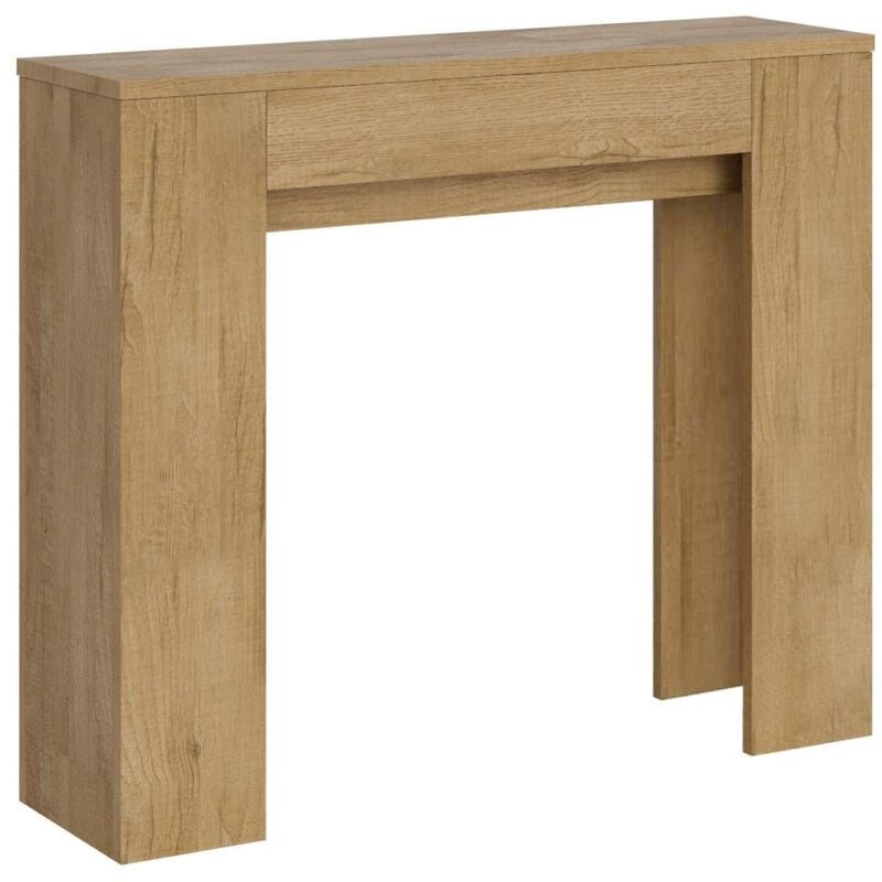 foto del prodotto consolle allungabile 90x25 181 cm slick quercia natura