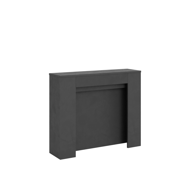 foto del prodotto consolle allungabile 90x25 211 cm kiba antracite spatolato