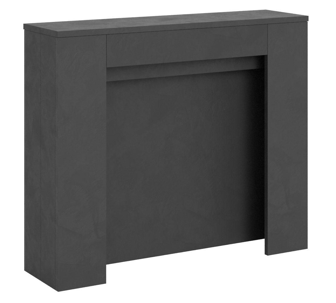 foto del prodotto consolle allungabile 90x25/211 cm pannelli in nobilitato kiba antracite