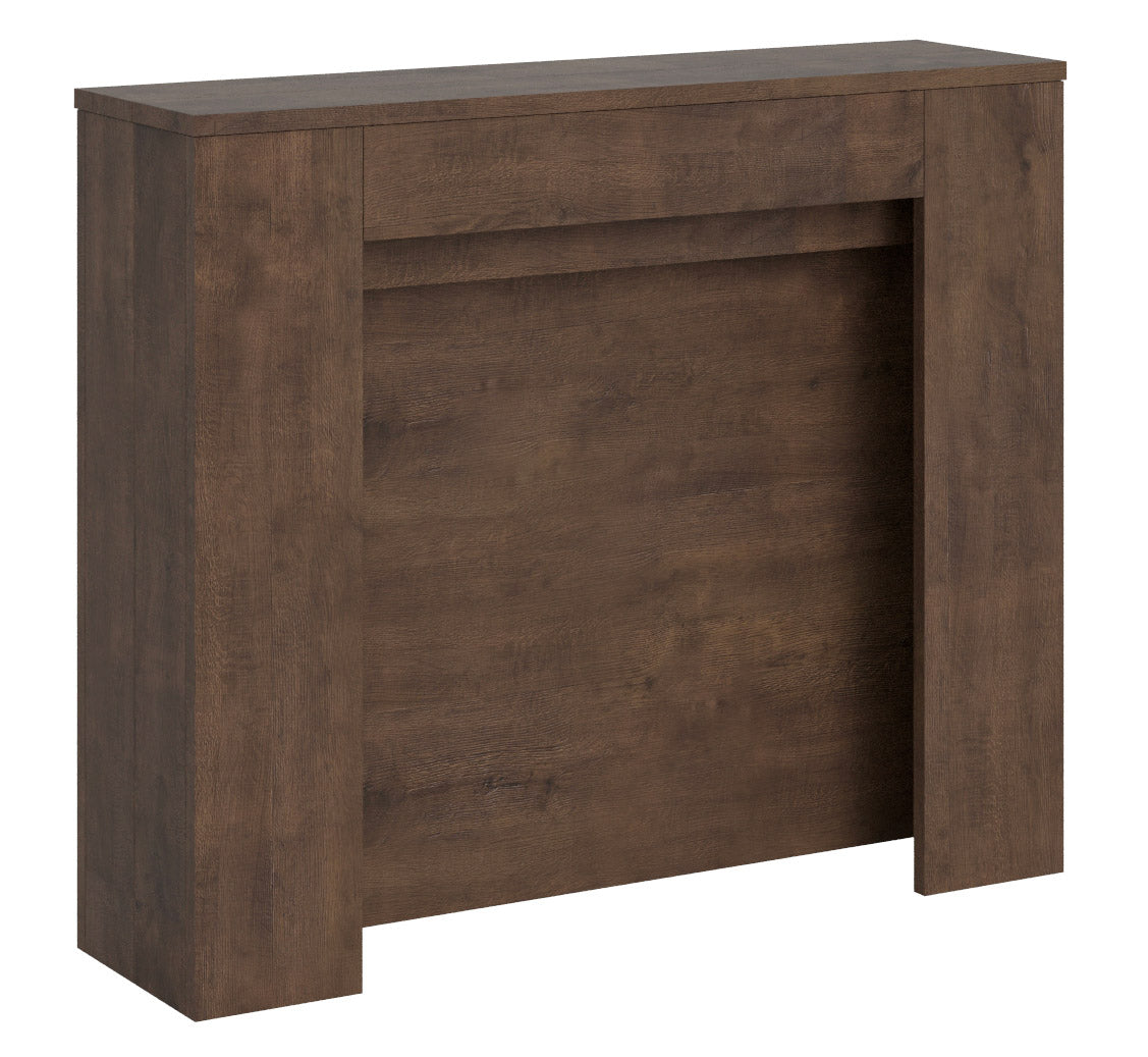 foto del prodotto consolle allungabile 90x25/211 cm pannelli in nobilitato kiba noce