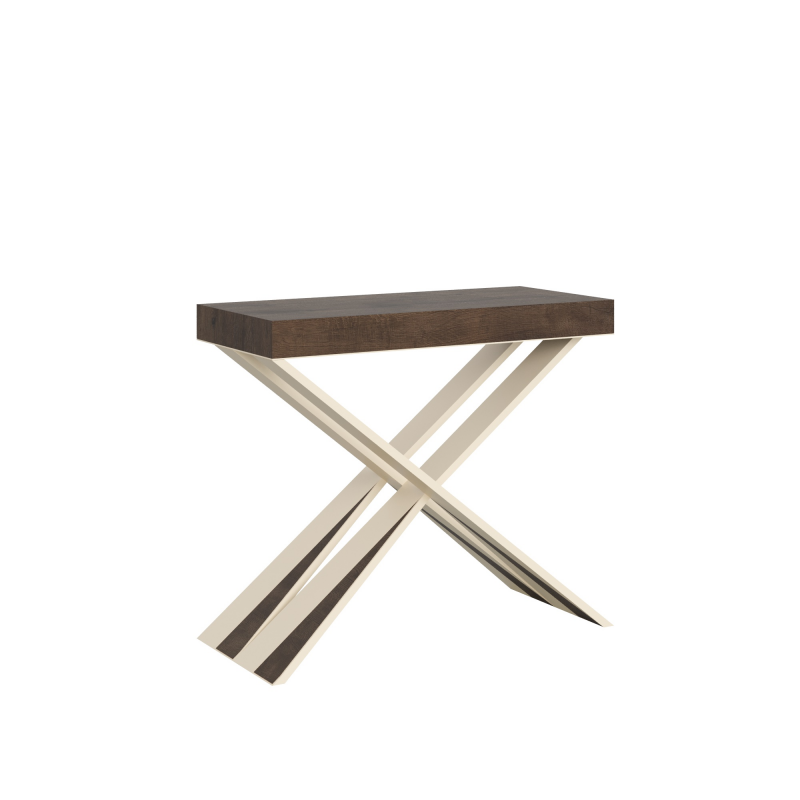 foto del prodotto consolle allungabile 90x40 196 cm diago small telaio bianco noce