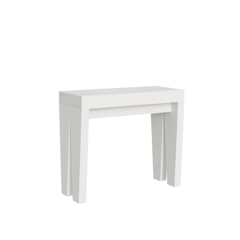 foto del prodotto consolle allungabile 90x40 196 cm spimbo small bianco frassino