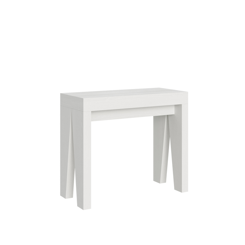 foto del prodotto consolle allungabile 90x40 300 cm naxy bianco frassino