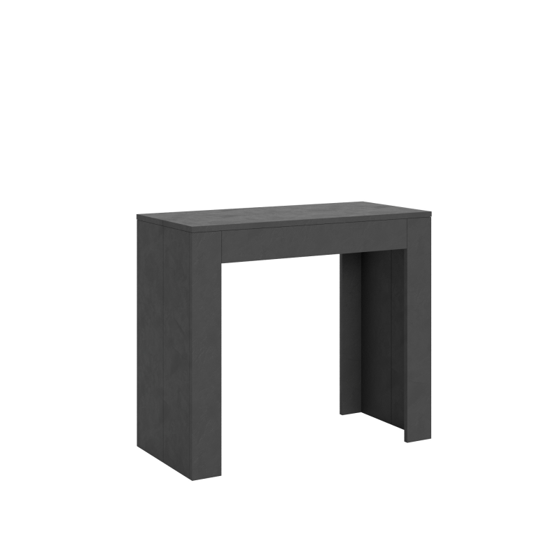 foto del prodotto consolle allungabile 90x42/302 cm emy - antracite spatolato