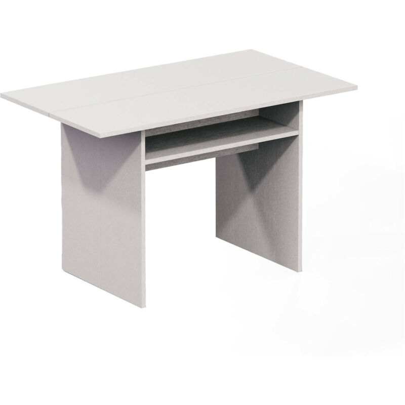 foto del prodotto consolle allungabile agrippino, tavolo da pranzo con apertura a libro, consolle multiuso allungabile, 100 made in italy, 120x70h75 cm, bianco dmora