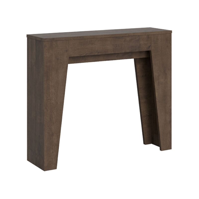 foto del prodotto consolle allungabile fino a 181 cm in nobilitato noce narrow 90x25 cm