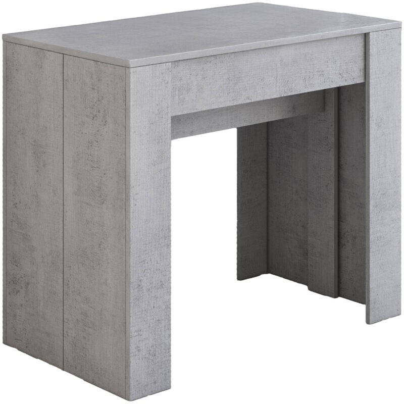 foto del prodotto consolle allungabile maclodio, trasformabile in tavolo da pranzo, salvaspazio ed estensibile fino a 237 cm, 90 237x76,6x90 cm, grigio dmora