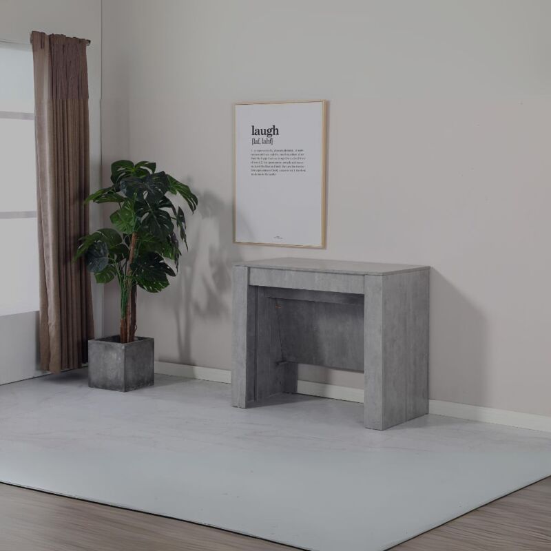 foto del prodotto consolle allungabile ofelia 90x50x76h cm colore cemento