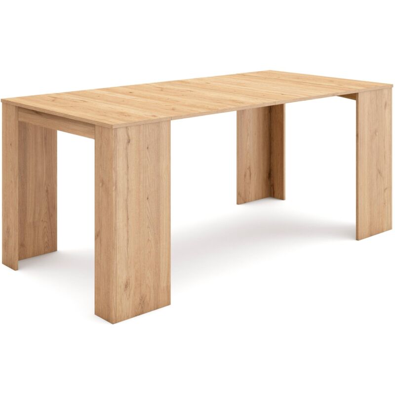 foto del prodotto consolle allungabile, tavolo consolle allungabile , 180, per 8 persone, tavolo da pranzo, stile moderno, rovere skraut home
