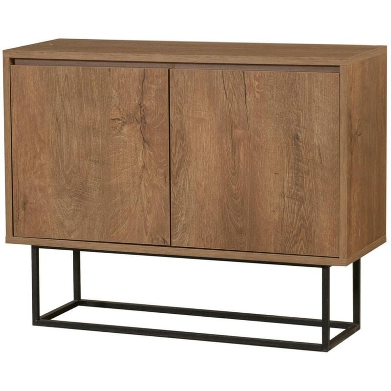 foto del prodotto consolle alnitah, tavolo multiuso, mobiletto d'appoggio, scrivania da corridoio, 90x36h72 cm, noce e nero, con imballo rinforzato, con imballo