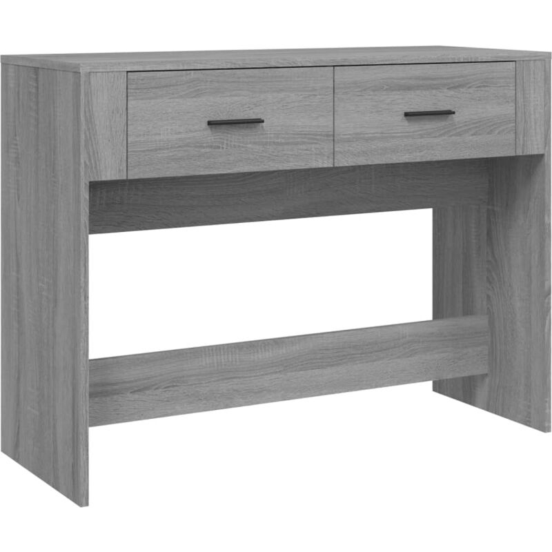 foto del prodotto consolle con due cassetti portaoggetti 100 x 39 x 75 cm multistrato grigio dec031225