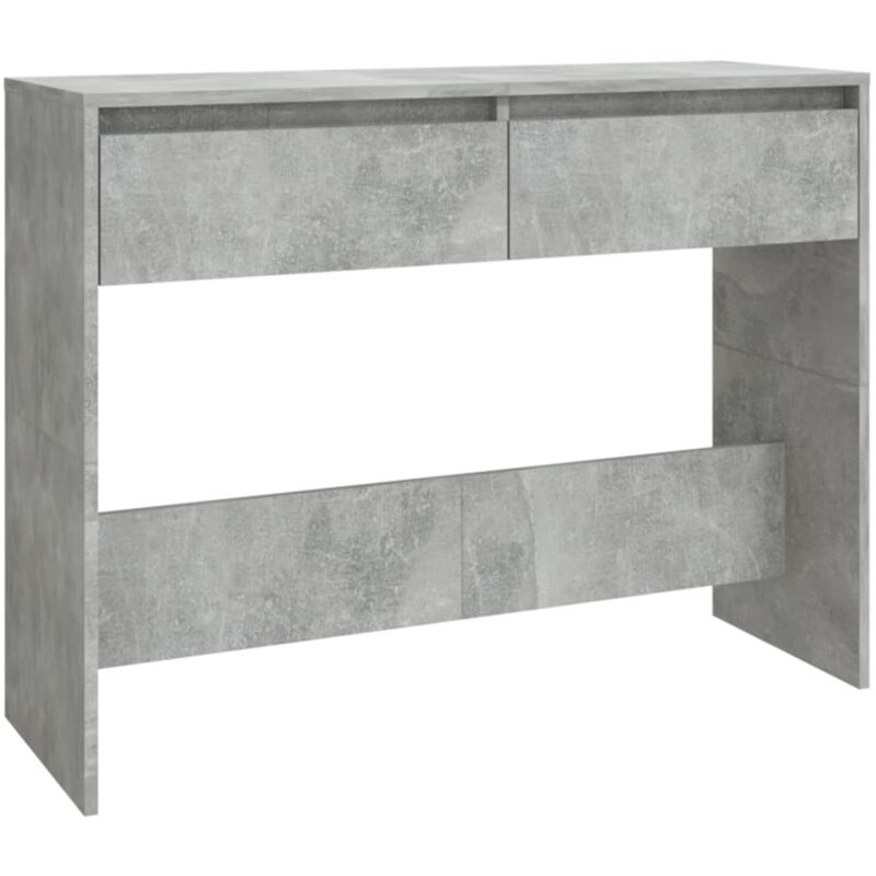 foto del prodotto consolle da ingresso funzionale ed elegante con cassetti 100 x 35 x 76,5 cm in derivati del legno colore grigio cemento dec032011