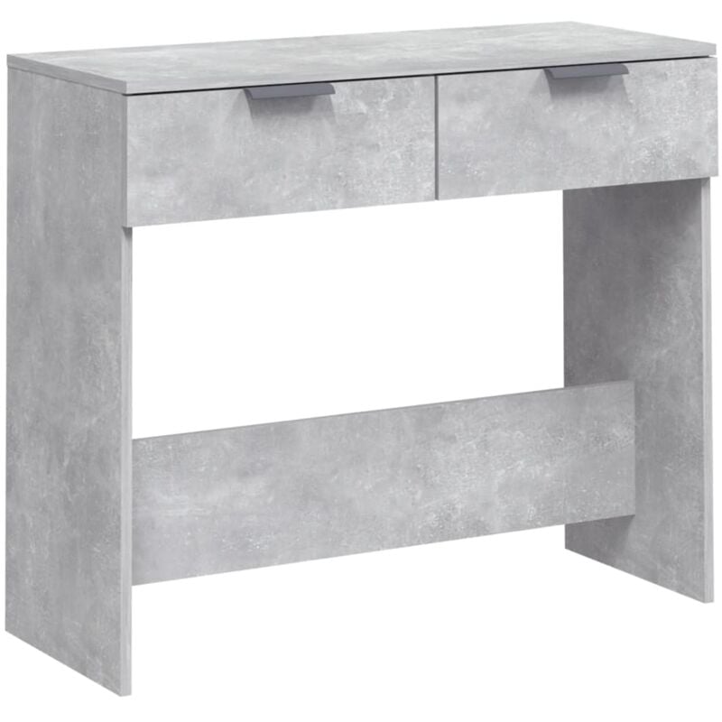 foto del prodotto consolle da ingresso funzionale ed elegante con cassetti 90 x 36 x 75 cm in derivati del legno colore grigio cemento dec032019
