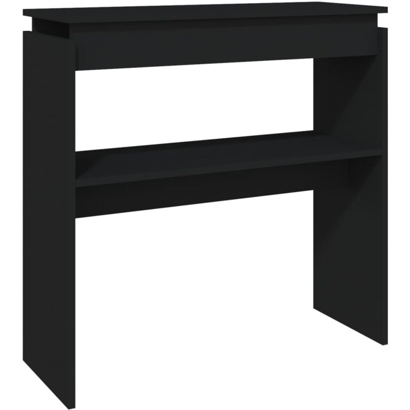 foto del prodotto consolle da ingresso funzionale ed elegante con ripiano 80 x 30 x 80 cm in truciolare nero dec032166