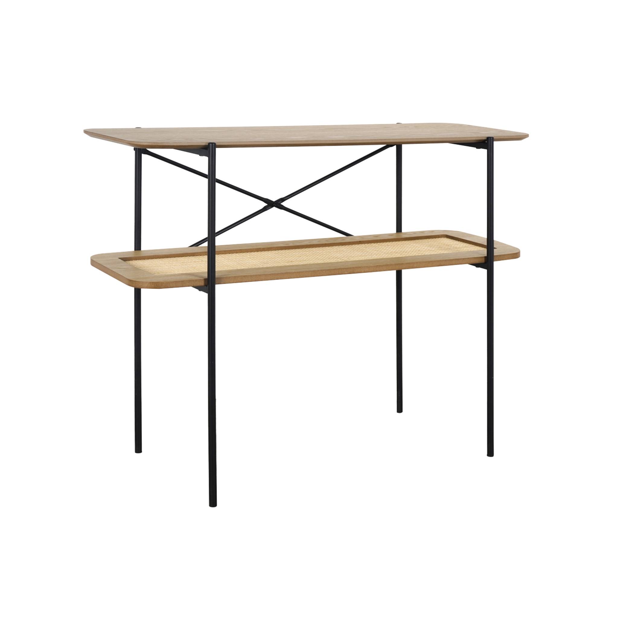 foto del prodotto consolle effetto legno vintage con piano a doppia canna, 100cm,