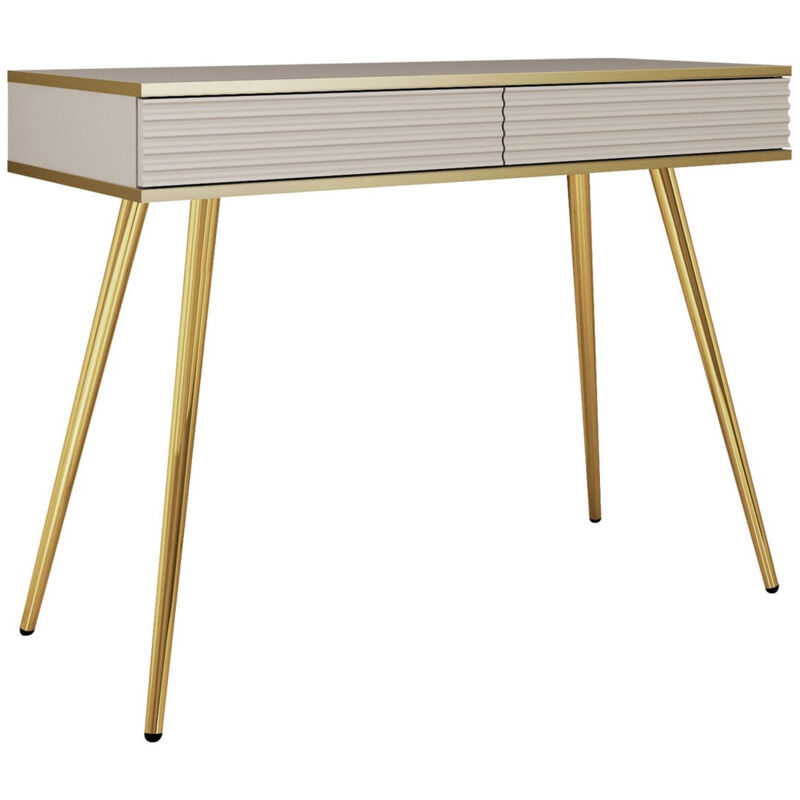 foto del prodotto consolle felduno 106, crema d oro, 80x102x50cm, con cassetti