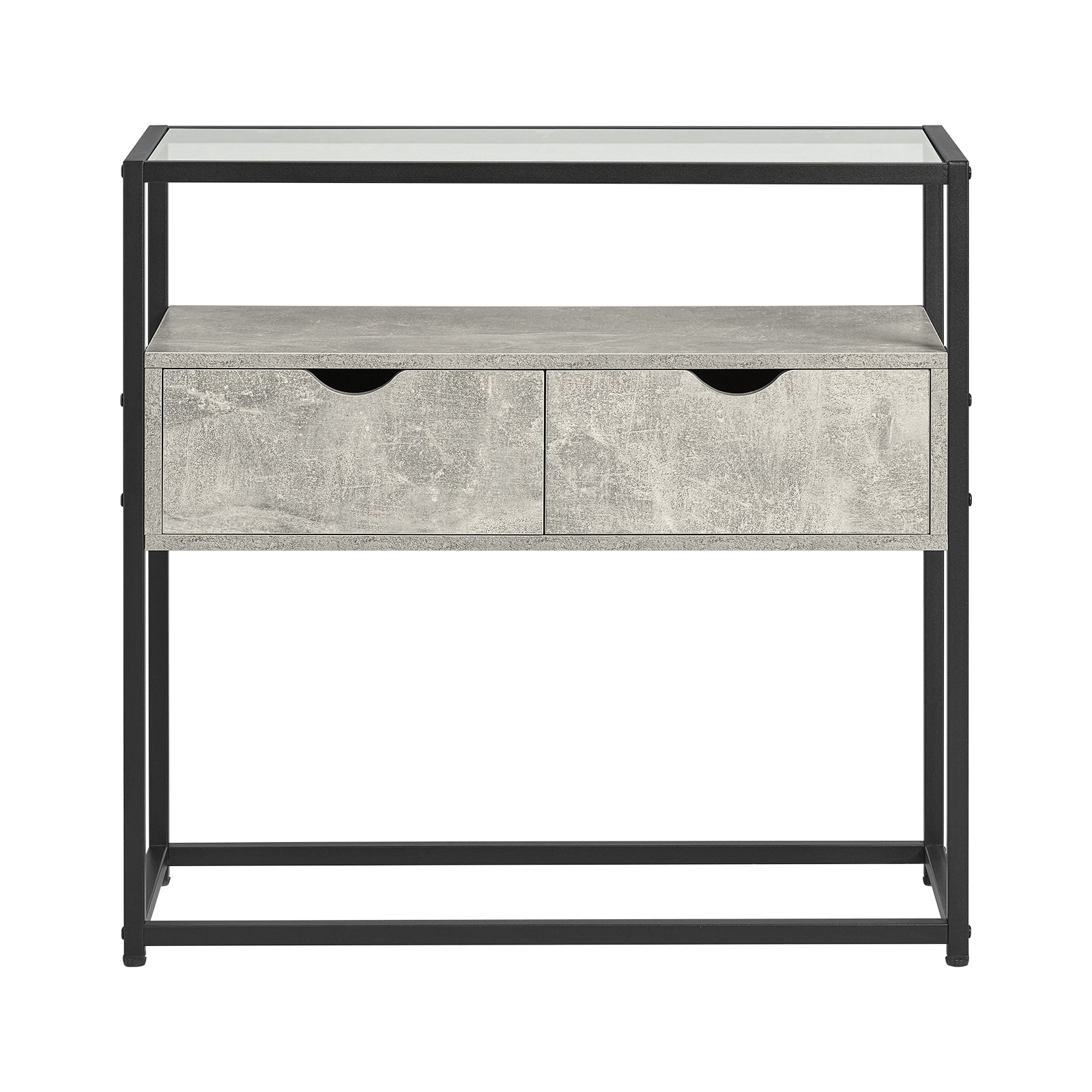 foto del prodotto consolle ingresso tavolo bar con cassetti consolle credenza tavolino divano tavolo decorativo 81x35x78cm grigio fsb54 hg sobuy