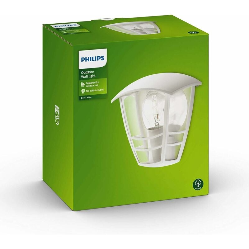 foto del prodotto consumer applique creek colore bianco per esterno 60w e27 15387 31 16 153873116 philips