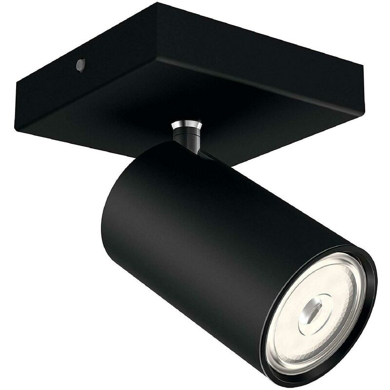 foto del prodotto consumer spot kosipo faretto singolo attacco gu10 nero in metallo 5059130pn philips