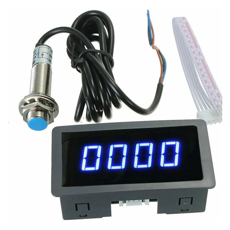 foto del prodotto contagiri digitale contagiri digitale a 4 led sensore di prossimit ad effetto hall npn colore blu sollbry