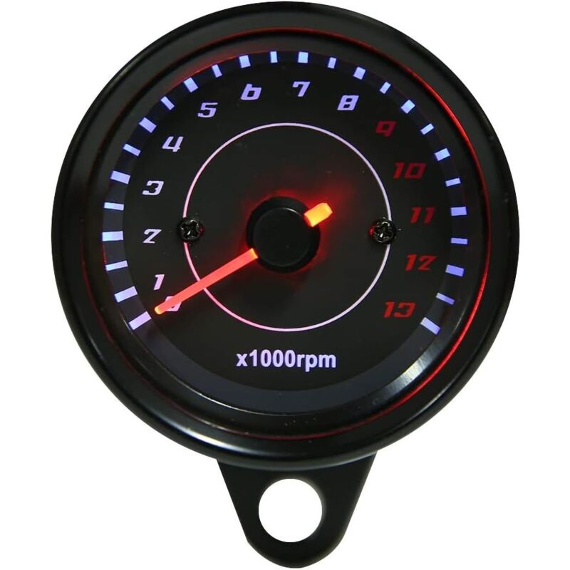 foto del prodotto contagiri elettronico indicatore universale retroilluminato a led per moto dc 12v sollbry