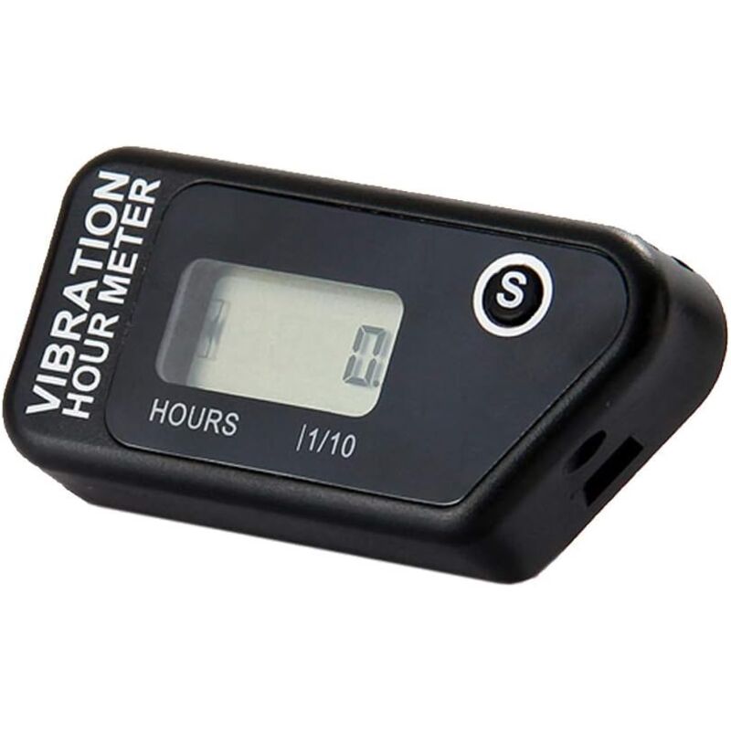 foto del prodotto contaore digitale a vibrazione completamente impermeabile, contaore a vibrazione ripristinabile, wireless per tutte le macchine vibranti, moto,