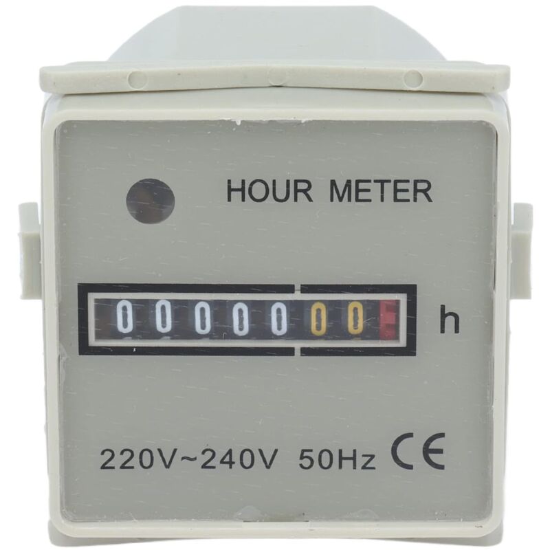 foto del prodotto contaore meccanico hm2 uwz48 ac 220 240v contaore meccanico per uso domestico e industriale, timer con circuito fisso adatto