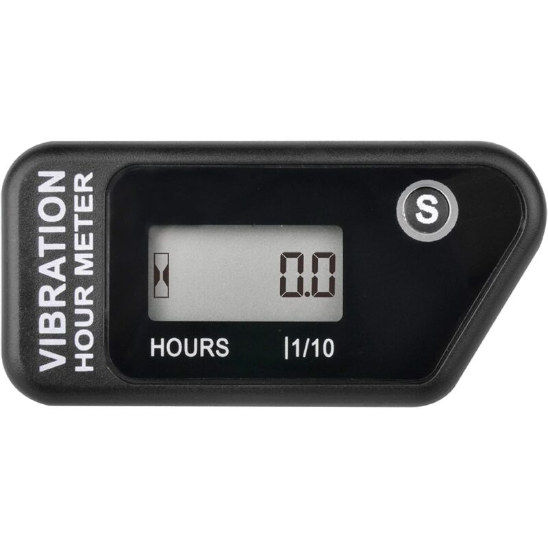 foto del prodotto contaore wireless digitale autoalimentato, attivazione tramite vibrazione, timer di lavoro ripristinabile, blocco utente disattivato, utilizzo per