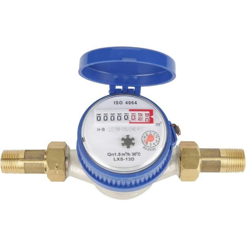 foto del prodotto contatore dell acqua contatore dell acqua fredda flusso 15mm 1 2 pollice con raccordi per casa e giardino