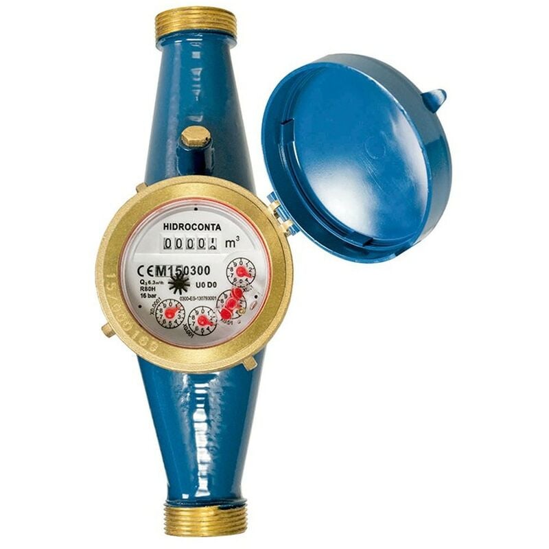 foto del prodotto contatore dellacqua con quadrante asciutto a getto singolo da 15 mm certificato mid europeo per luso con acqua potabile offerta esclusiva