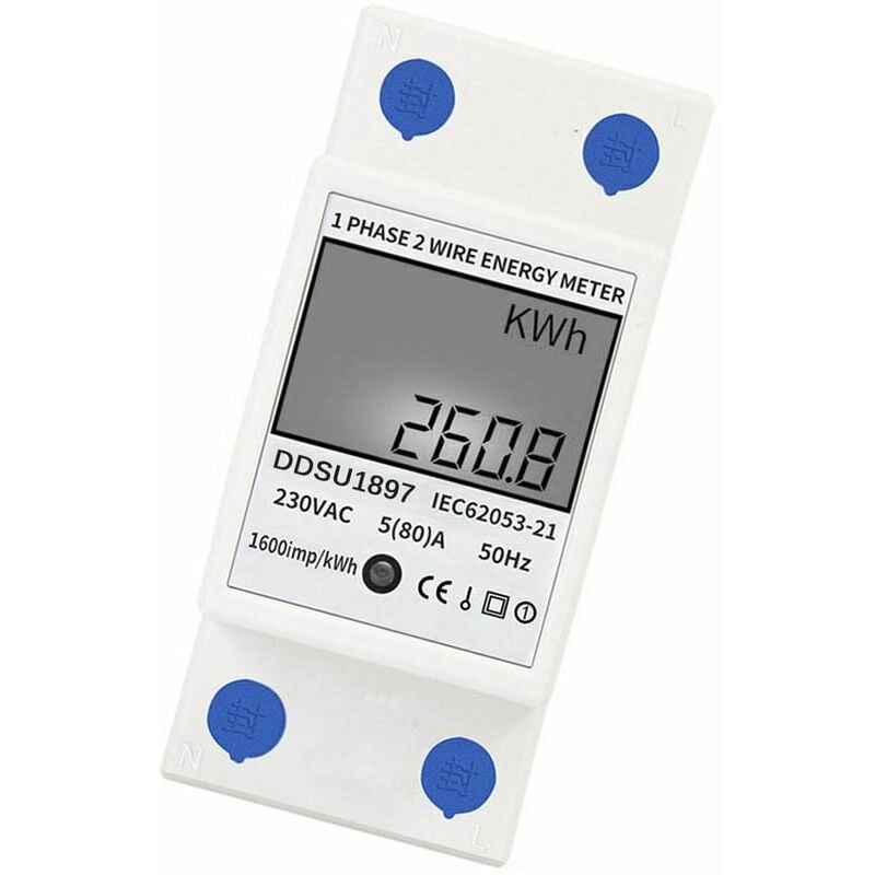 foto del prodotto contatore di energia elettrica digitale contatori di elettricit monofase din rail contatore di elettricit multifunzione a filo di una seconda fase