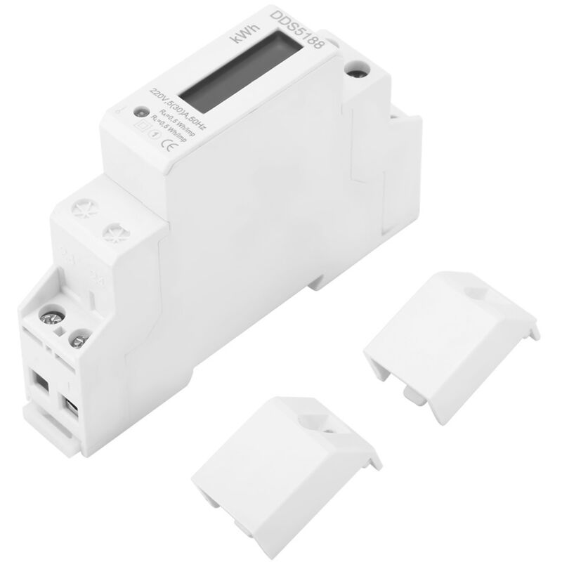 foto del prodotto contatore elettronico kwh di energia elettronico digitale lcd 220v monofase su guida din 5 30a eosnow
