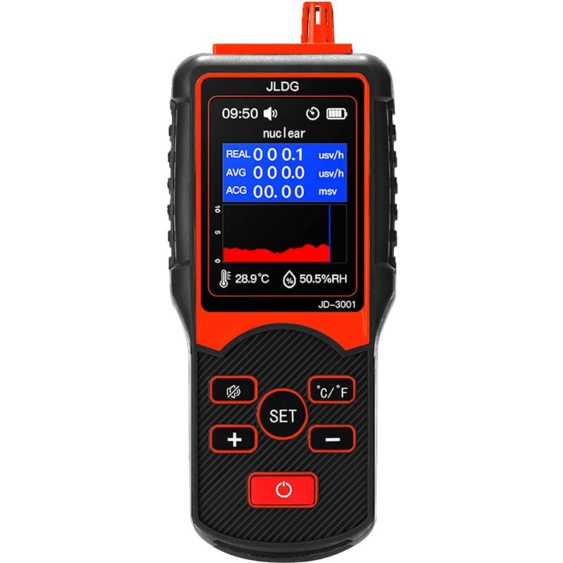 foto del prodotto contatore geiger multifunzionale rilevatore di radiazioni elettromagnetiche jd 3001 tester di temperatura e umidit ad alta sensibilit per