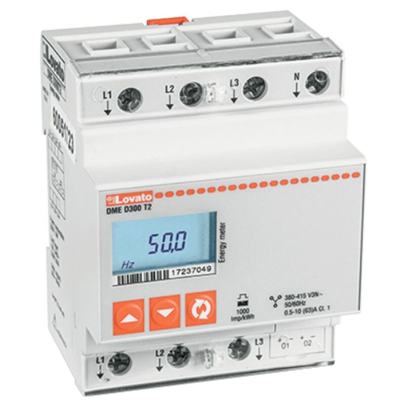 foto del prodotto contatore lovato di energia digitale trifase con neutro dmed300t2