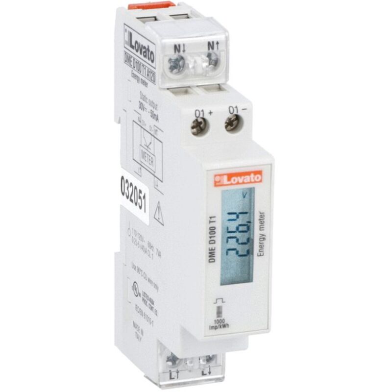 foto del prodotto contatore lovato di energia monofase digitale 40a 220 240vac dmed100t1