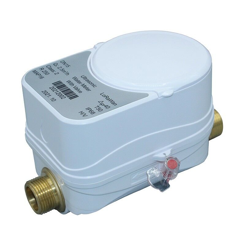 foto del prodotto contatore per acqua ad ultrasuoni con valvola smart zigbee 20mm tuya