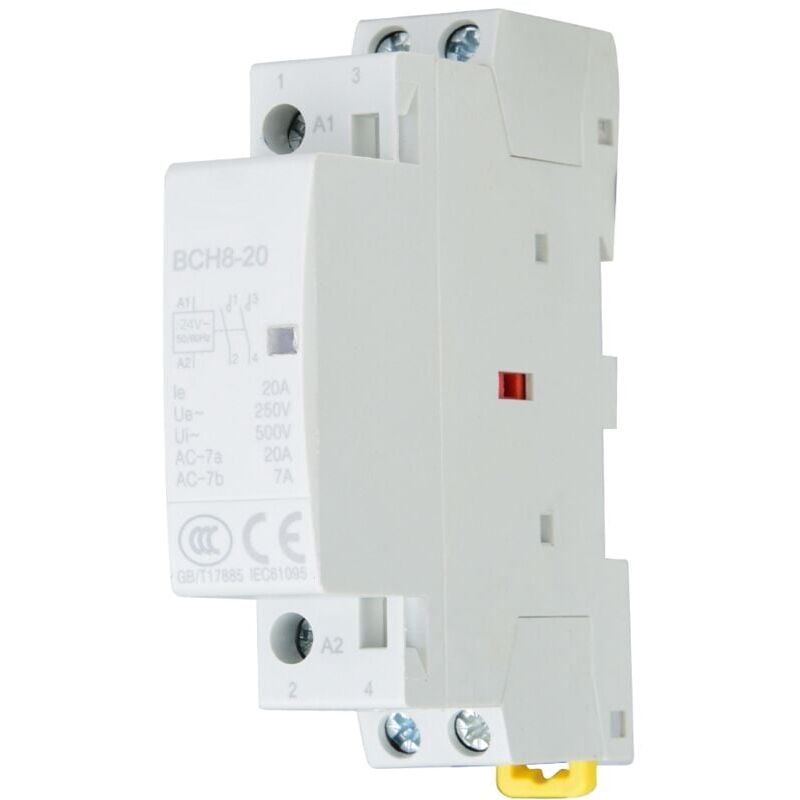 foto del prodotto contattore ca domestico 2p 20a 2no 24v 220v 230v 50 60hz montaggio su guida din